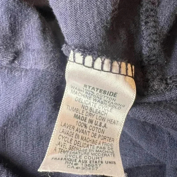 Stateside Women’s Twist Front Cotton Tank Navy Size Small Made in USA - Picture 8 of 8